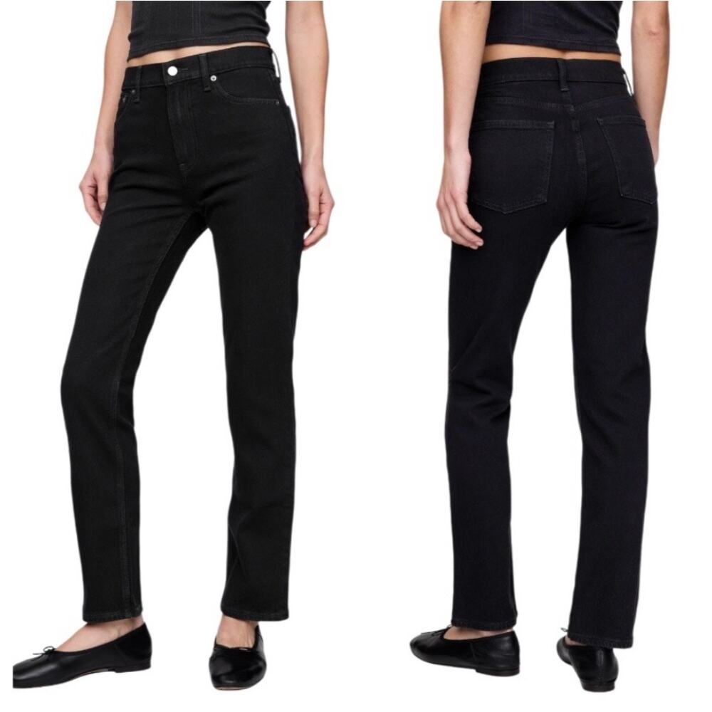 Gap 90’s High Rise Straight Leg Corduroy Black Pants Sz 29/8P‎